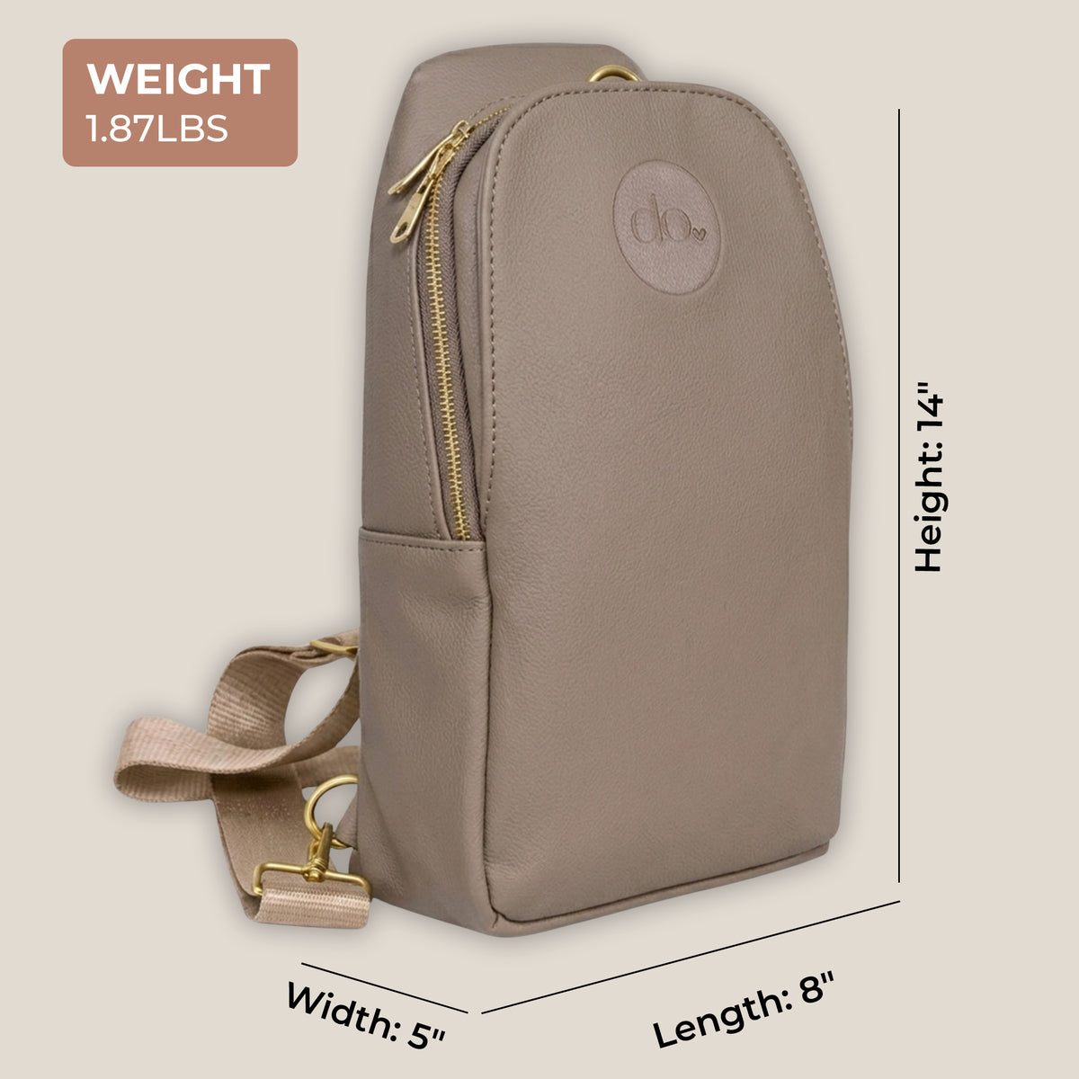 Do Love Sling Bag | Crossbody, Everyday Bag, Mini Bag (Tan)