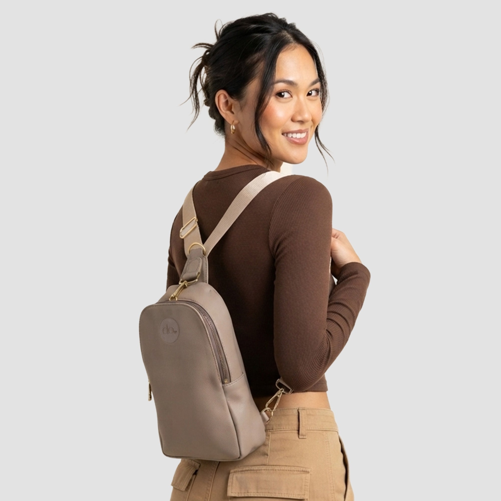 Do Love Sling Bag | Crossbody, Everyday Bag, Mini Bag (Tan)