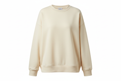 ivory colored crew neck sweatshirt womens