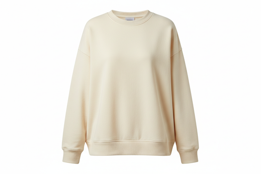 ivory colored crew neck sweatshirt womens